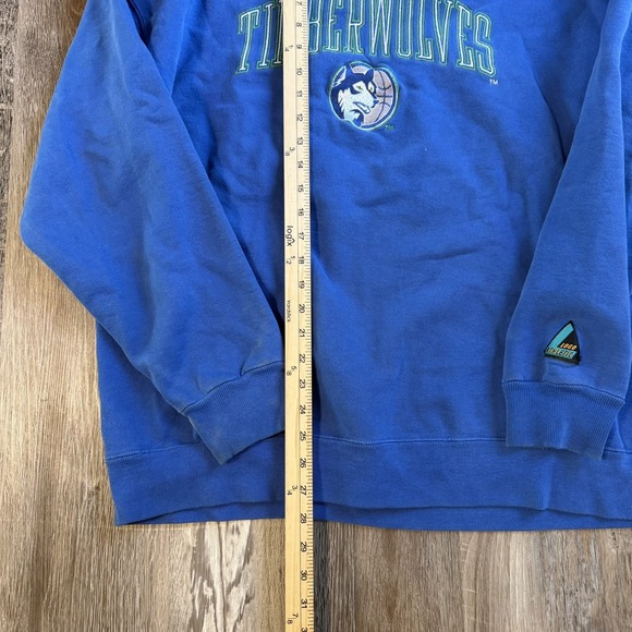Vintage 90s Minnesota Timberwolves blue crewneck USA Men's Large NBA Swearshirt - Picture 6 of 8